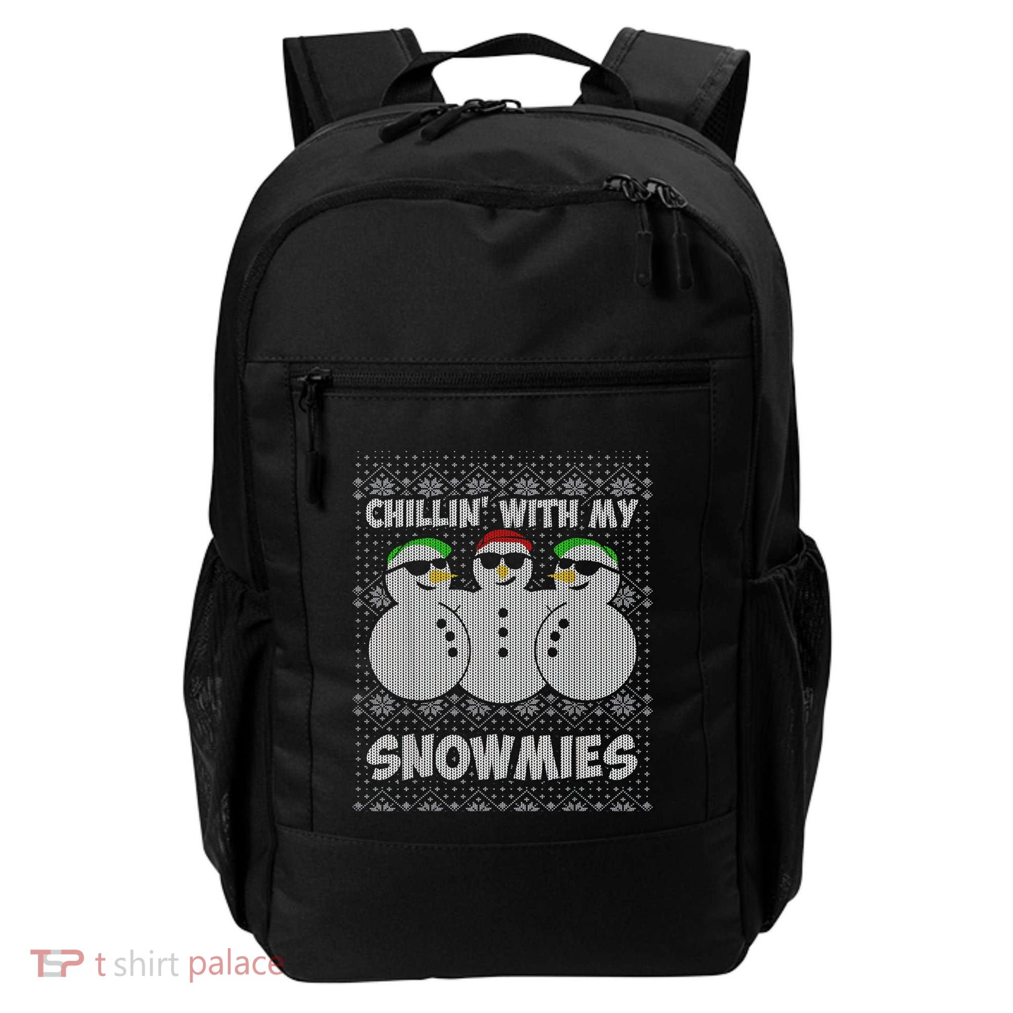 Chillin With My Snowmies Funny Ugly Christmas Backpack