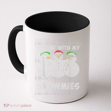 Chillin With My Snowmies Funny Ugly Christmas Coffee Mug