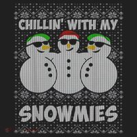 Chillin With My Snowmies Funny Ugly Christmas Tumbler thumb 3