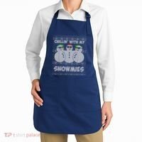 Chillin With My Snowmies Funny Ugly Christmas Apron thumb 2