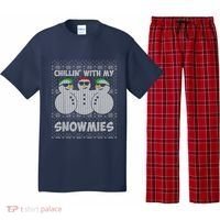 Chillin With My Snowmies Funny Ugly Christmas Pajama Set thumb 0