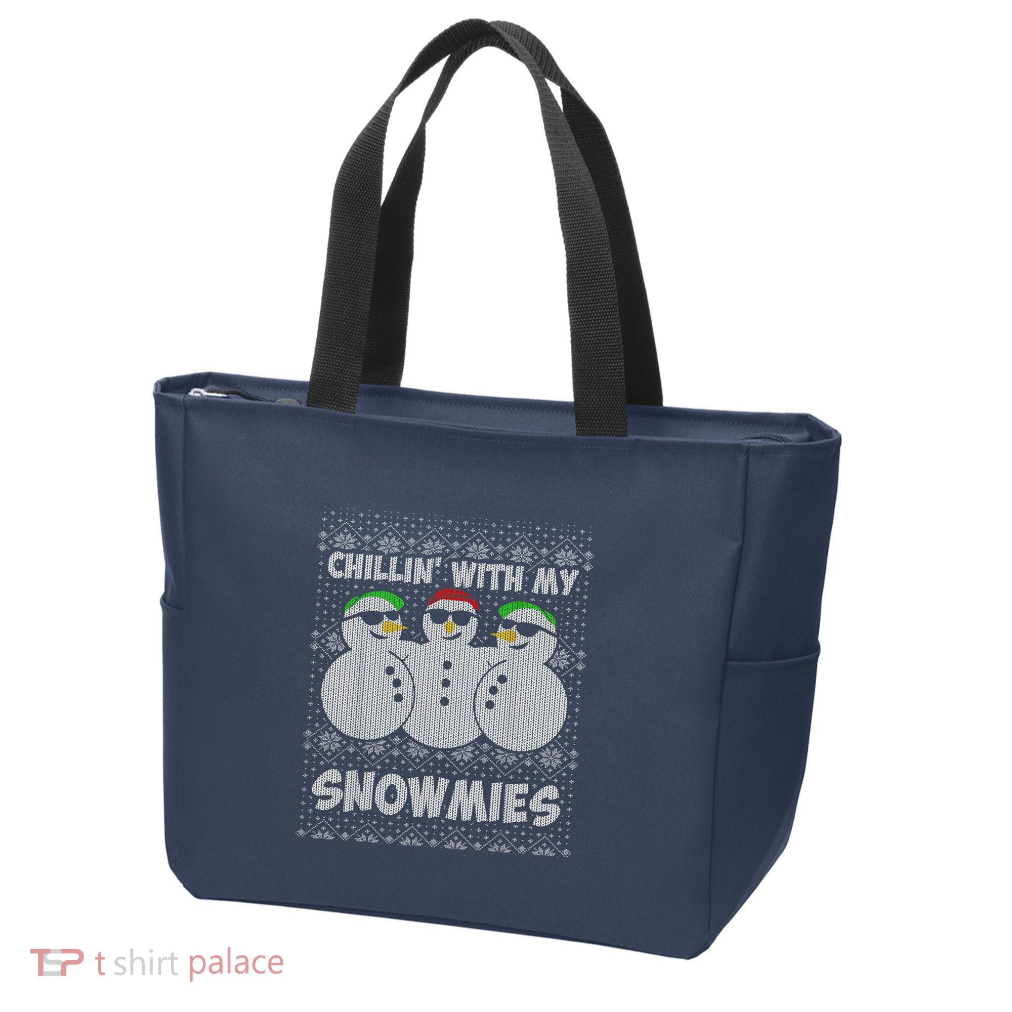 Chillin With My Snowmies Funny Ugly Christmas Tote Bag