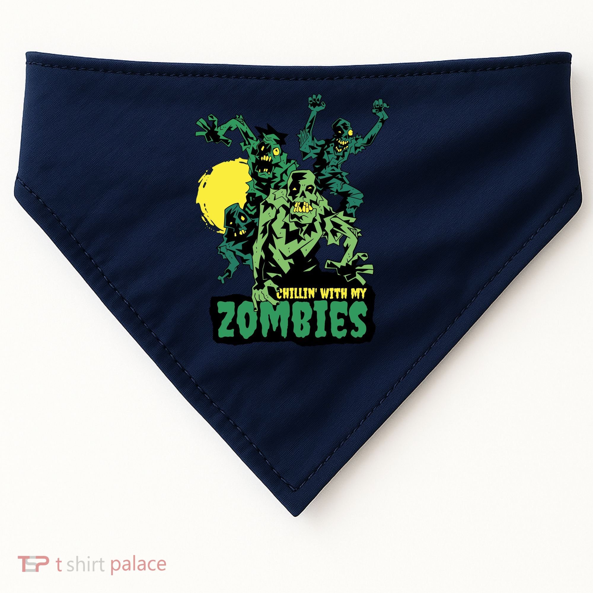 Chilling With My Zombies USA-Made Doggie Bandana