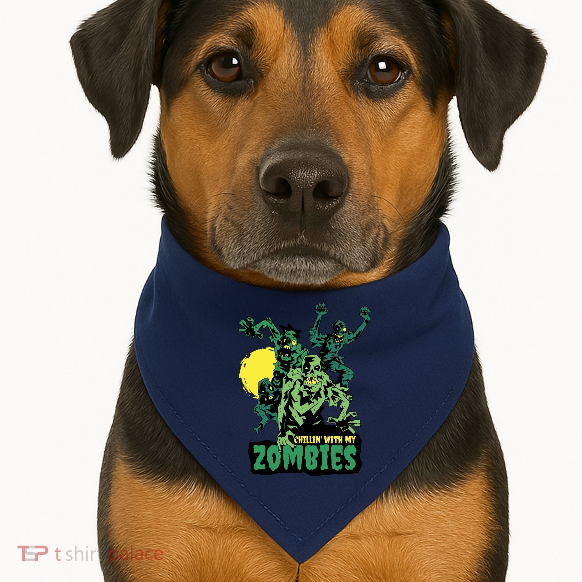Chilling With My Zombies USA-Made Doggie Bandana