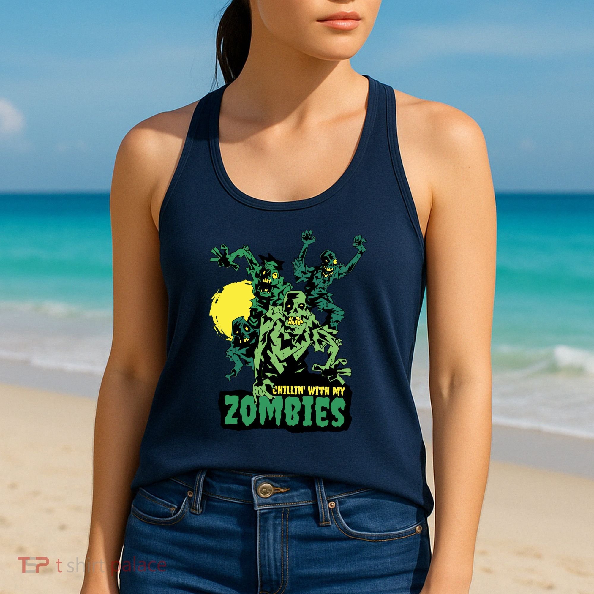Chilling With My Zombies Women's Tank Top