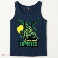 Chilling With My Zombies Tank Top thumb 2