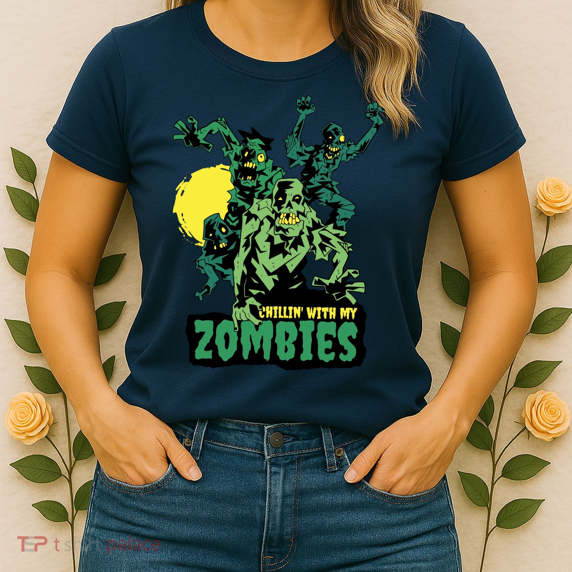 Chilling With My Zombies Women's T-Shirt