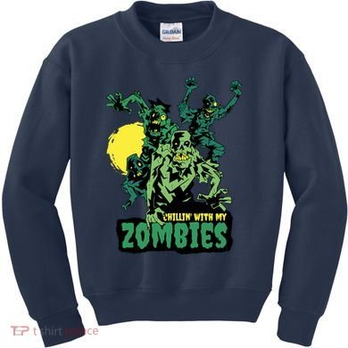 Chilling With My Zombies Kids Sweatshirt