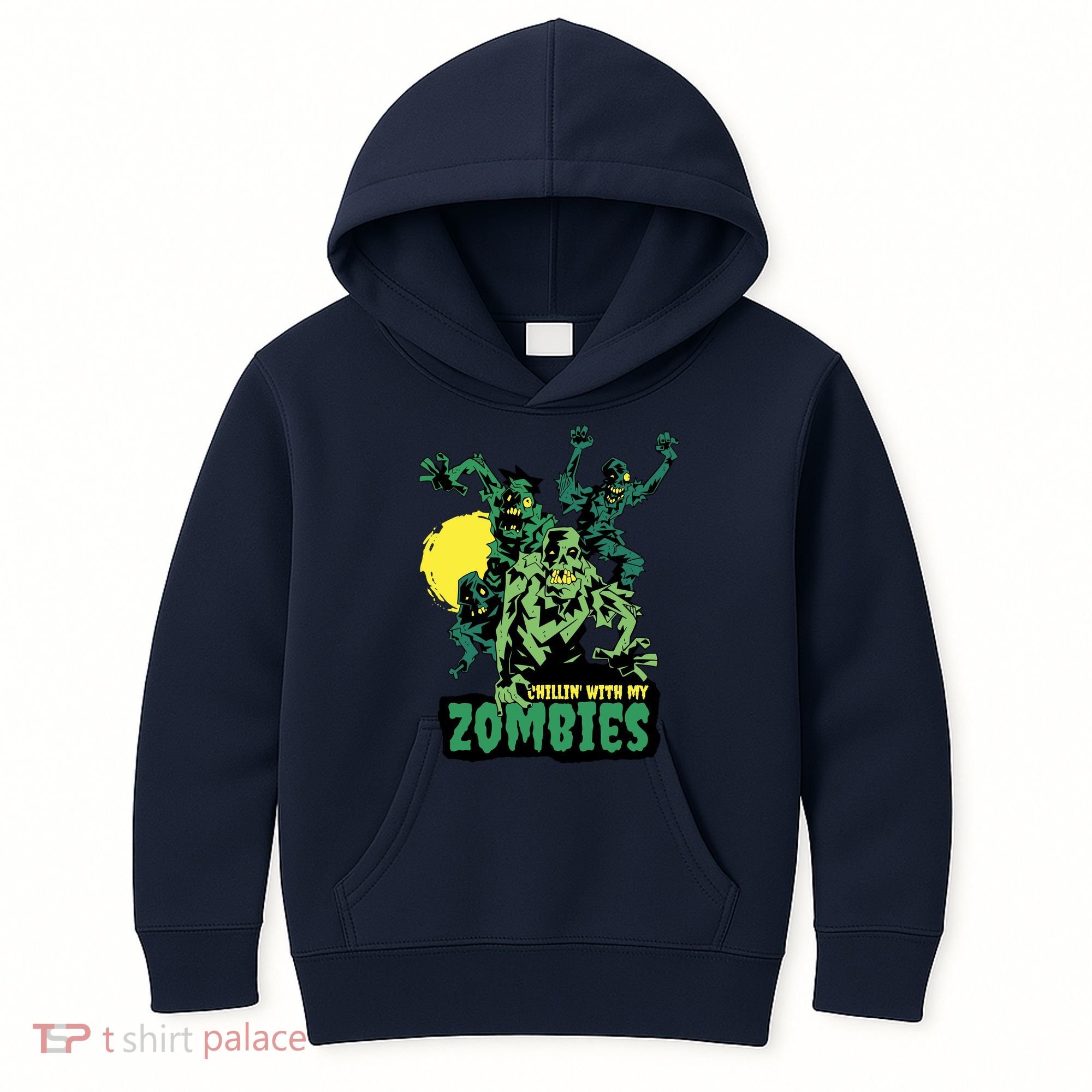 Chilling With My Zombies Kids Hoodie