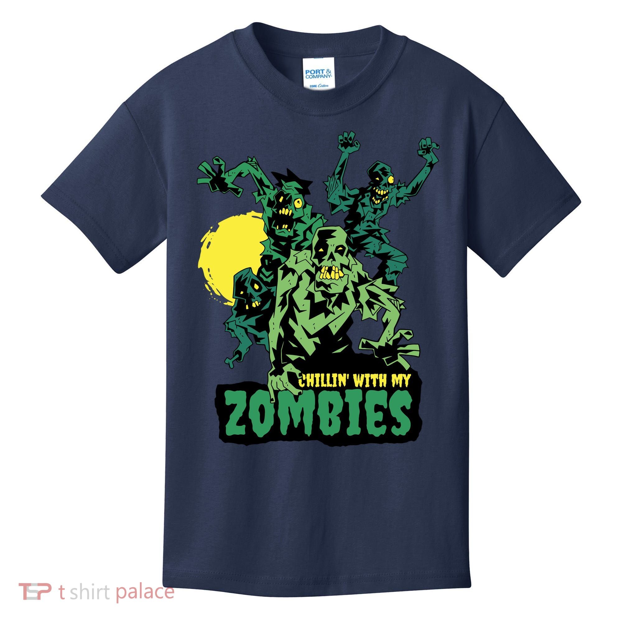 Chilling With My Zombies Kids T-Shirt