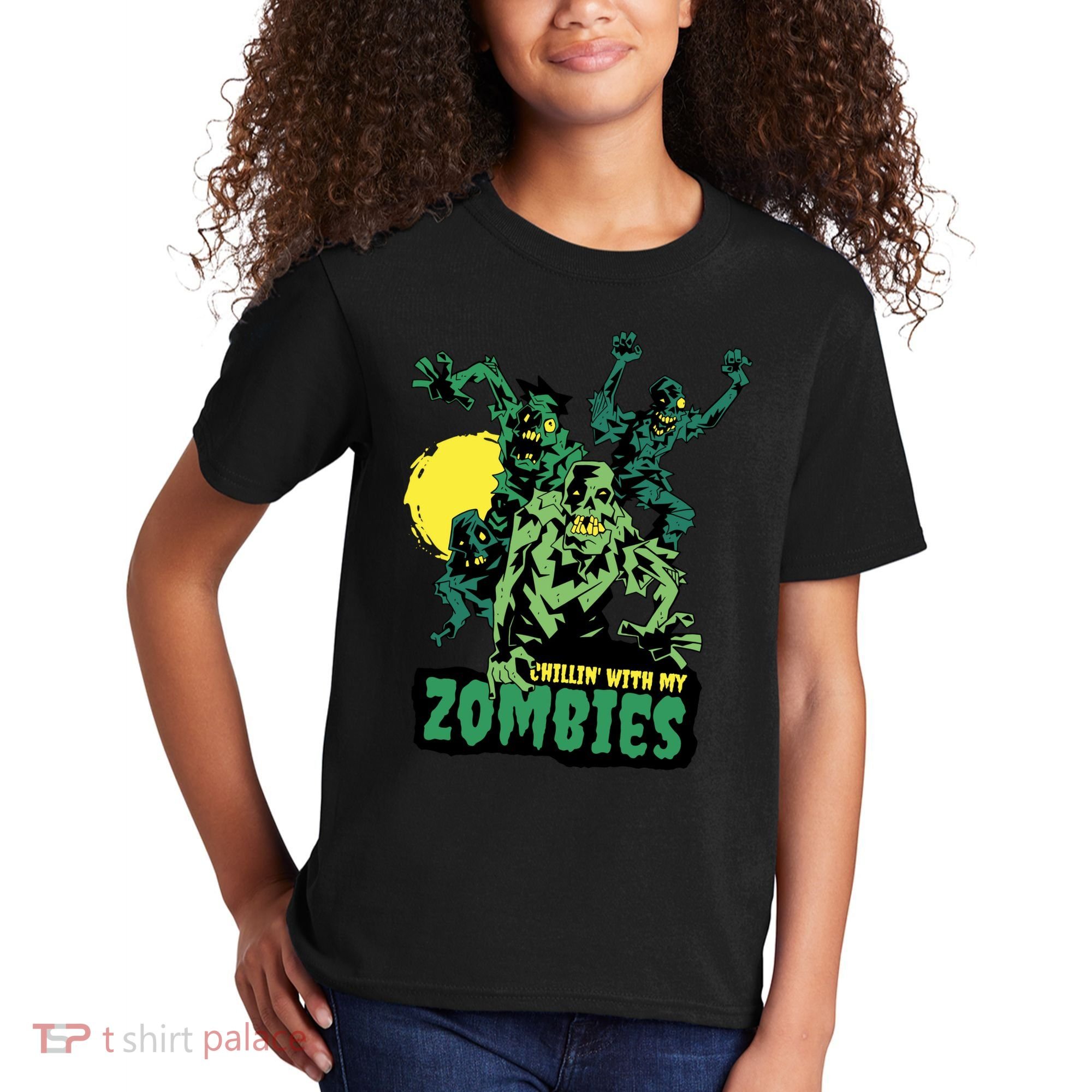 Chilling With My Zombies Kids T-Shirt