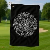 Curse Word Mandala Golf Towel thumb 1