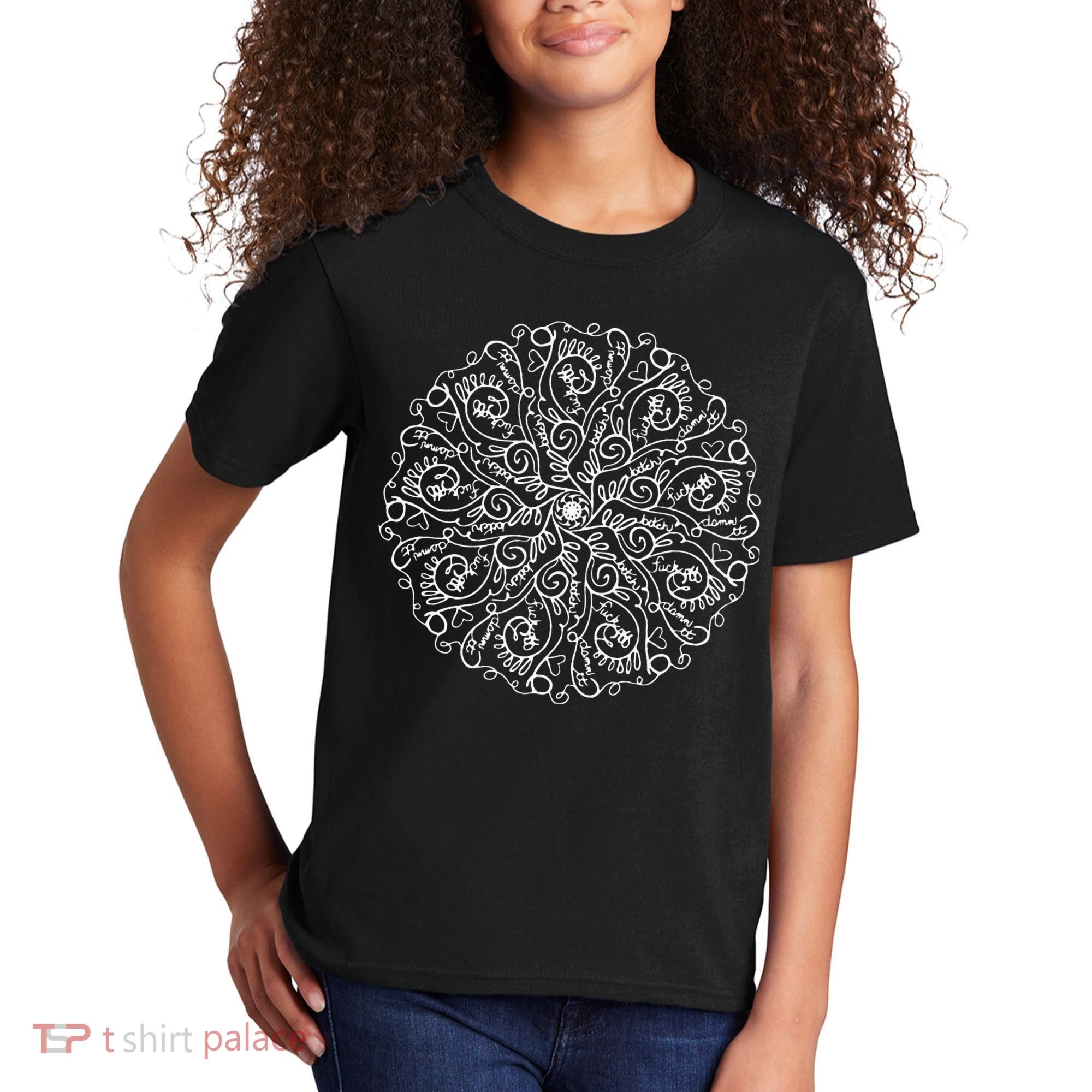 Curse Word Mandala Kids T-Shirt