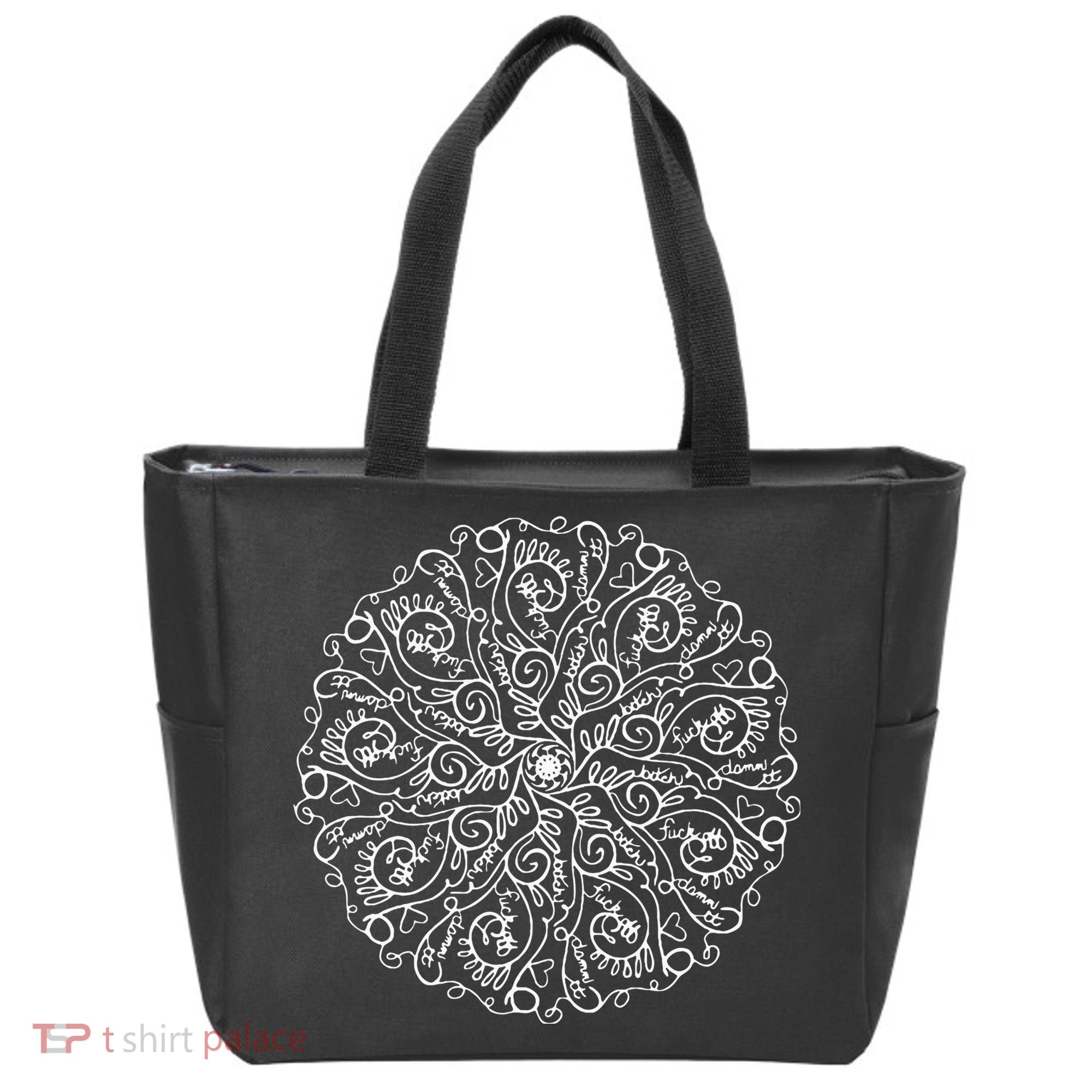 Curse Word Mandala Tote Bag