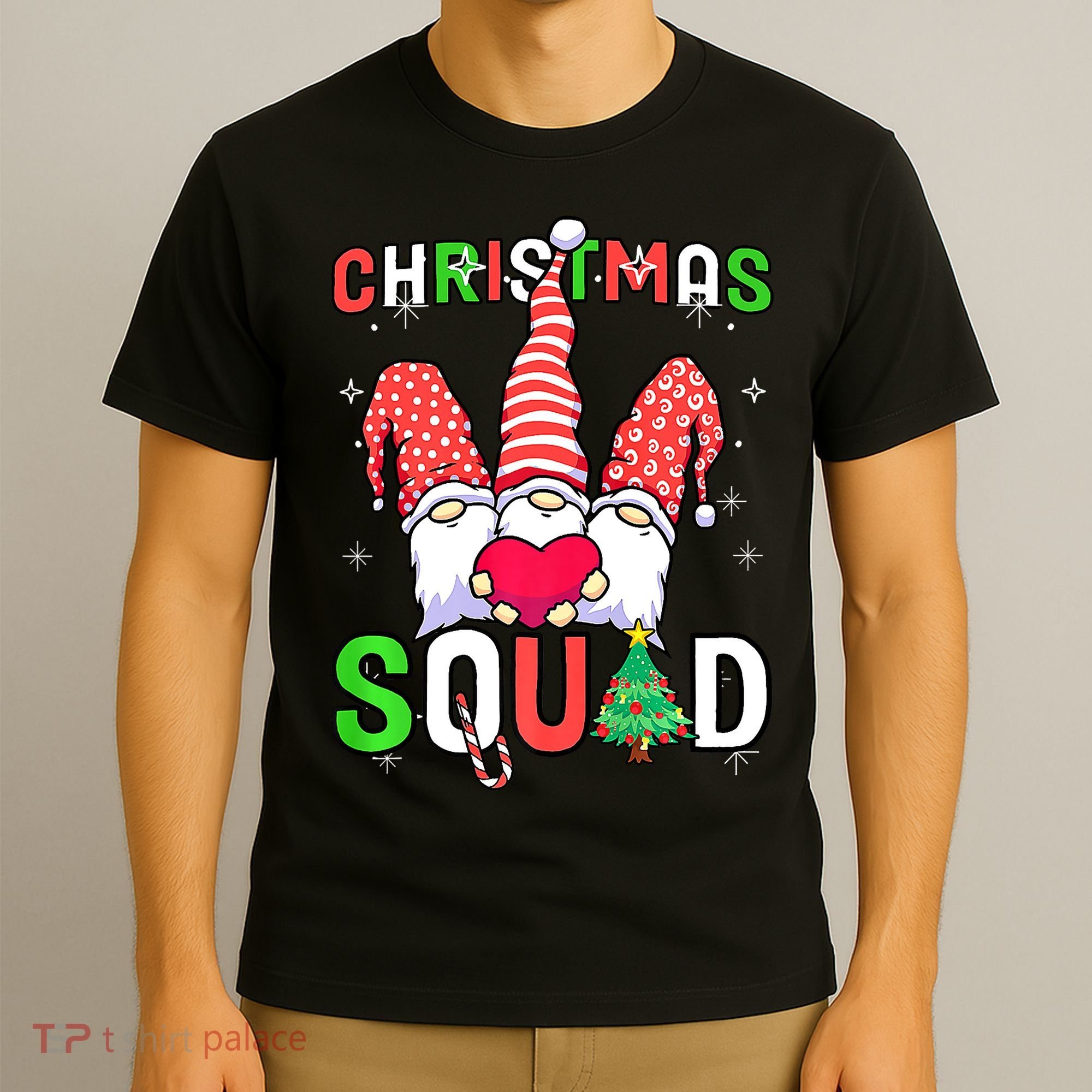 Christmas With My Gnomies Buffalo Christmas Squad T-Shirt