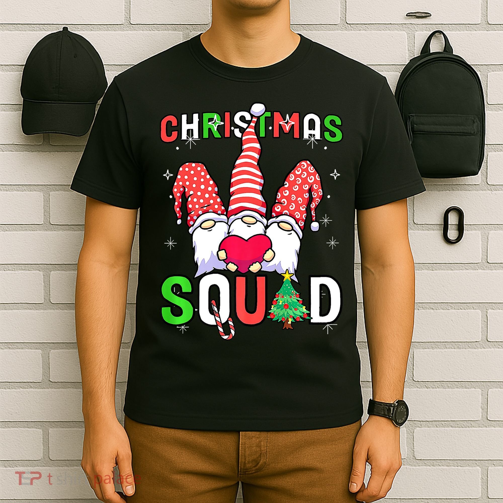 Christmas With My Gnomies Buffalo Christmas Squad T-Shirt