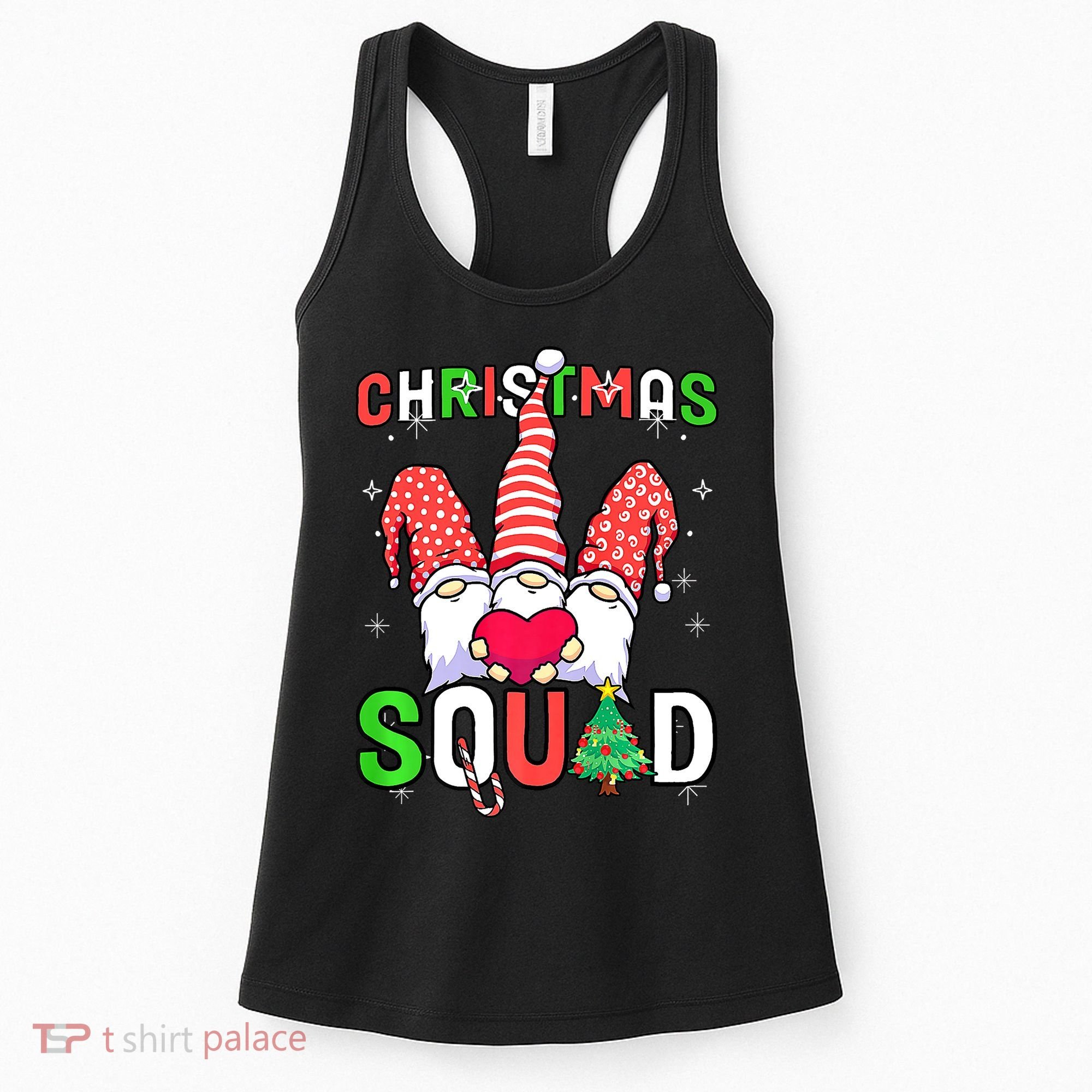 Christmas With My Gnomies Buffalo Christmas Squad Women's Tank Top