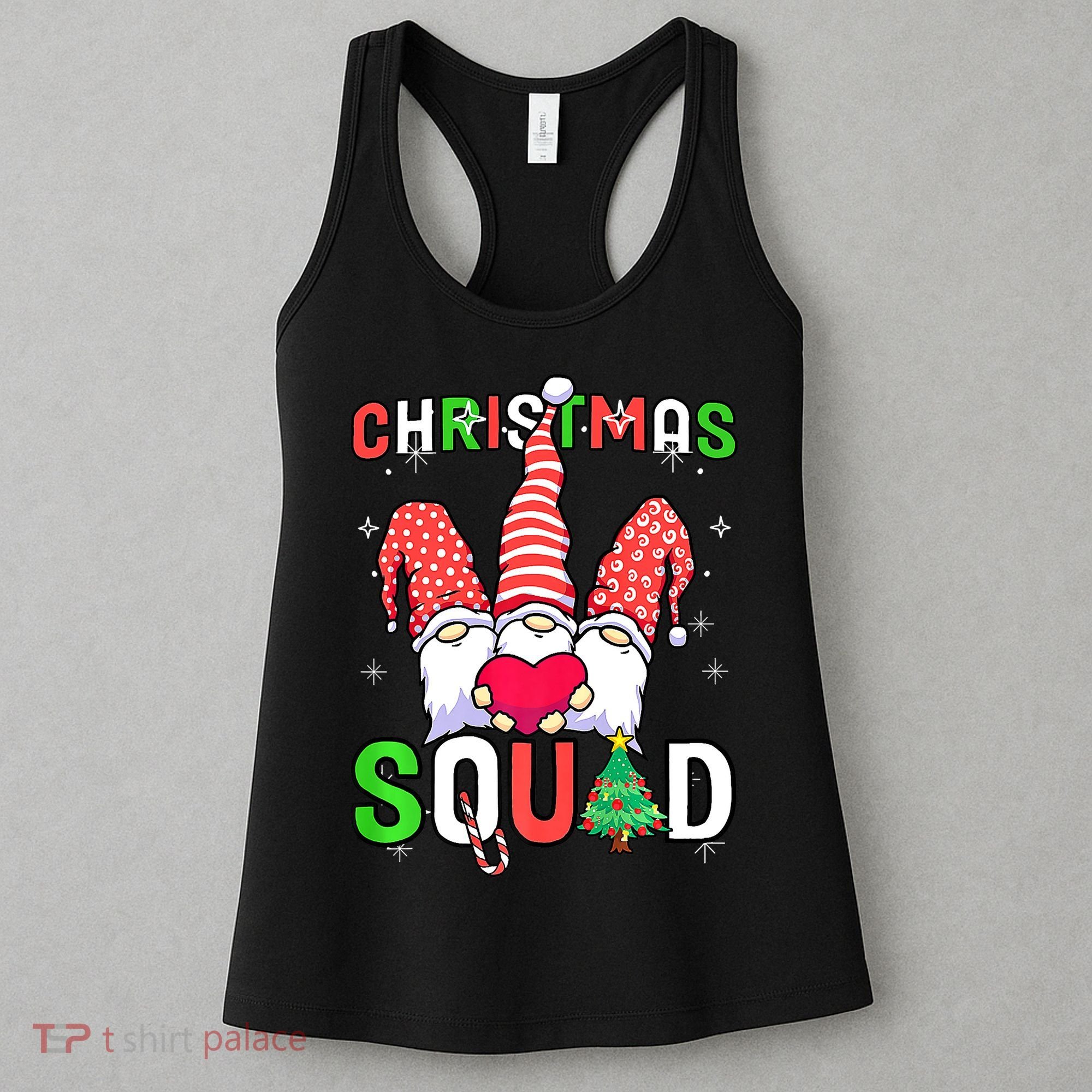 Christmas With My Gnomies Buffalo Christmas Squad Women's Tank Top