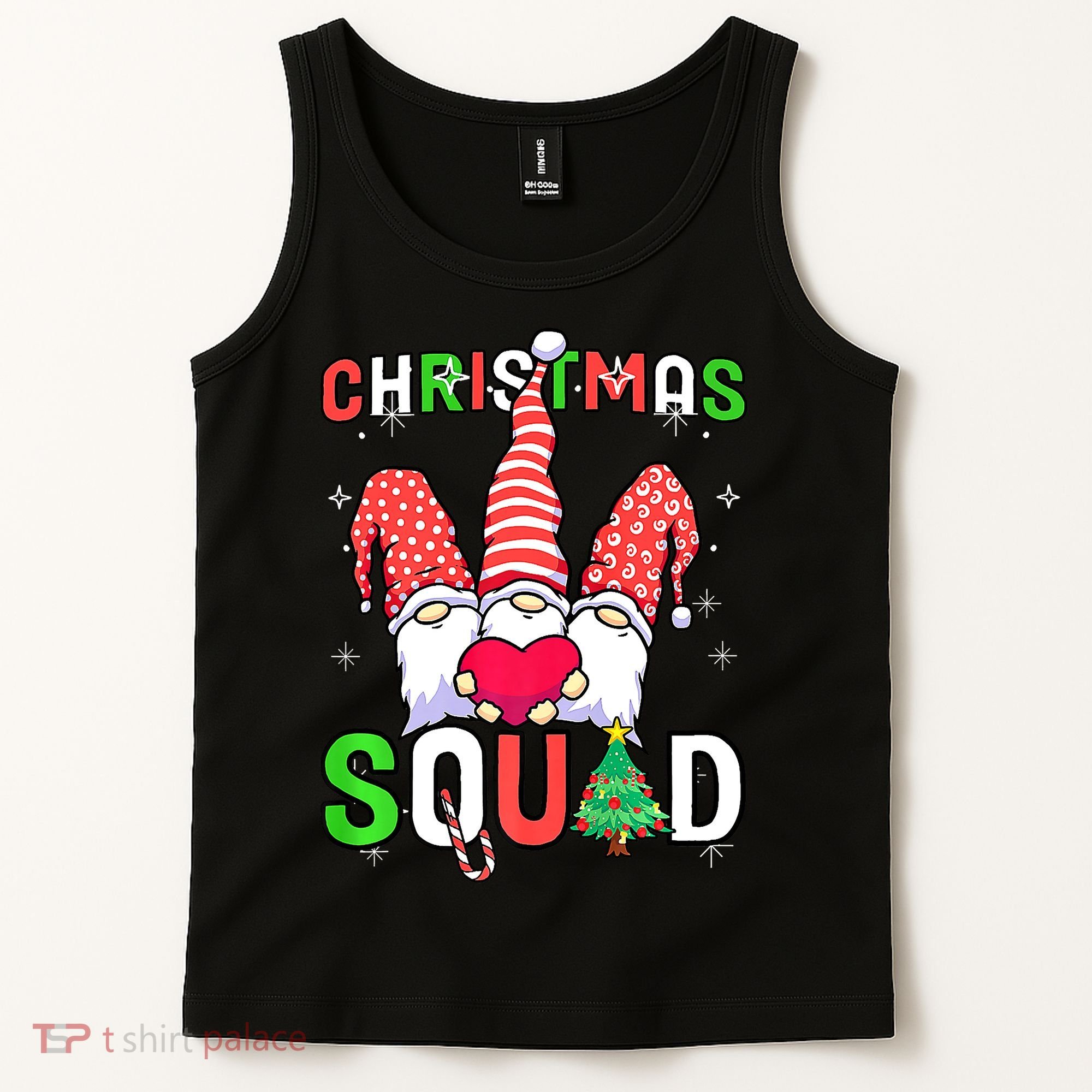 Christmas With My Gnomies Buffalo Christmas Squad Tank Top