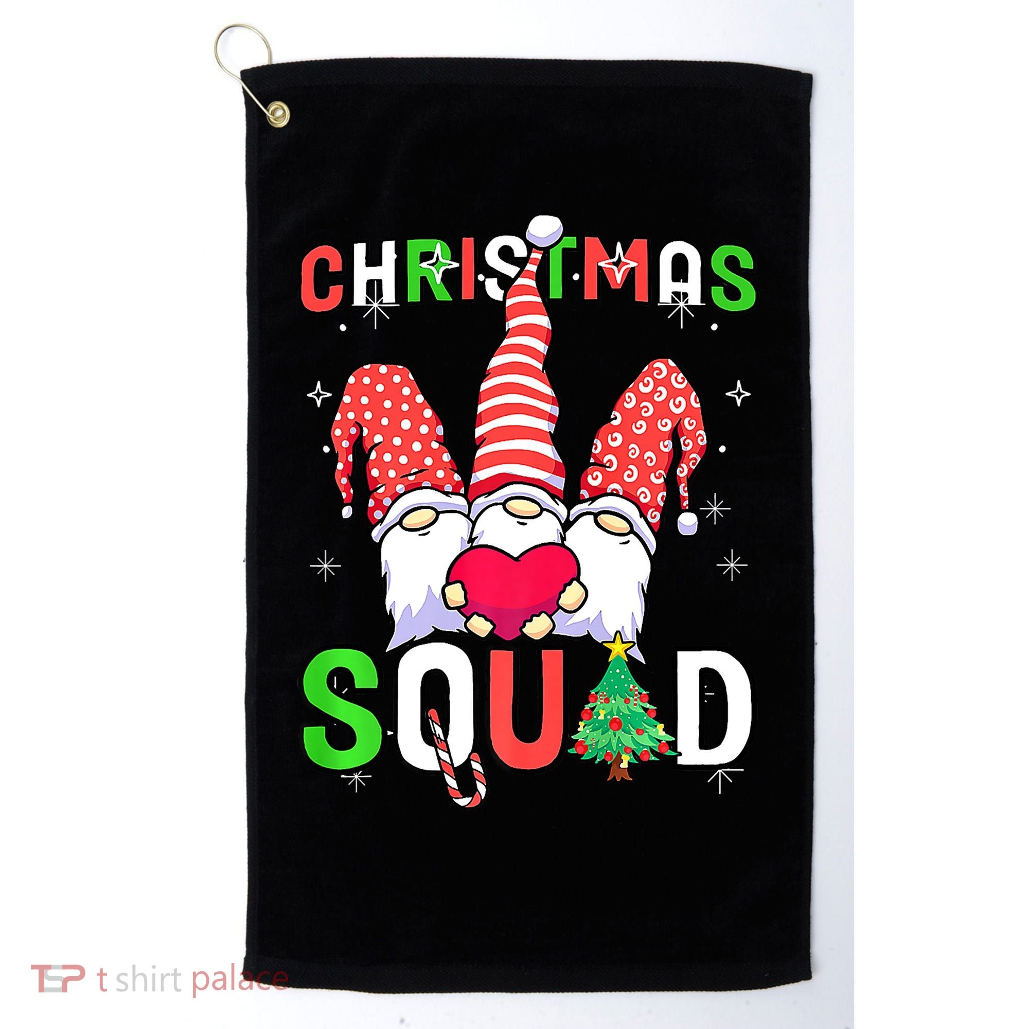 Christmas With My Gnomies Buffalo Christmas Squad Golf Towel