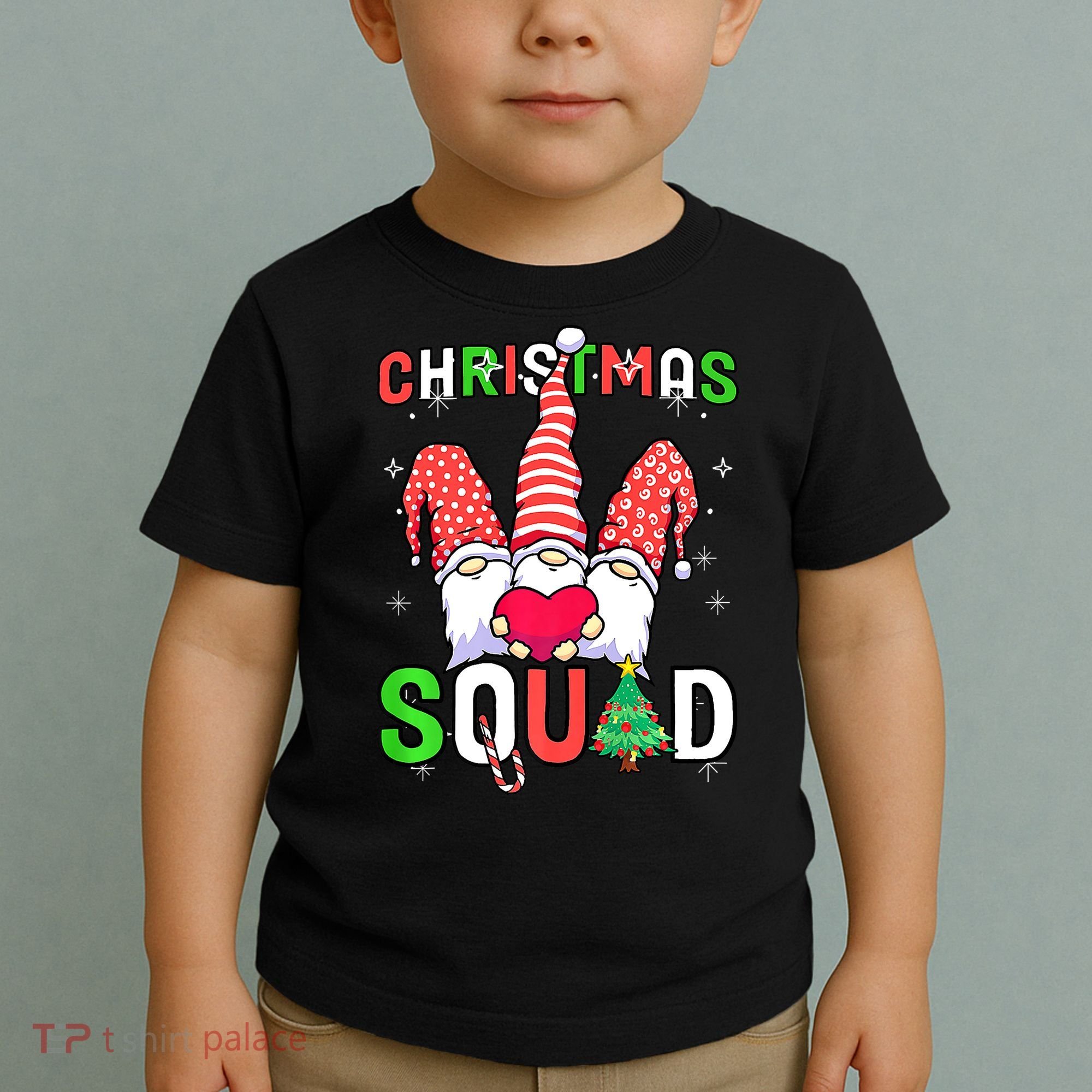 Christmas With My Gnomies Buffalo Christmas Squad Toddler T-Shirt