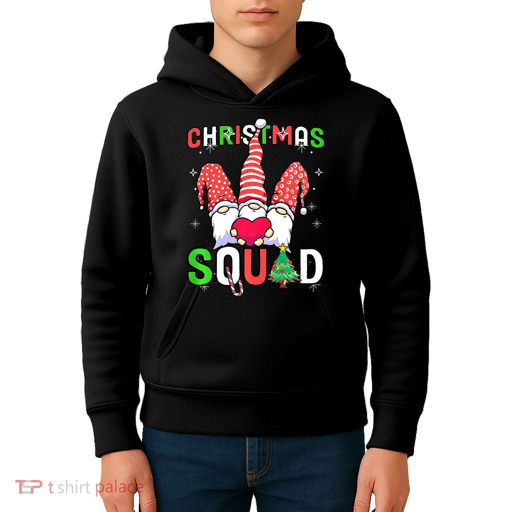 Christmas With My Gnomies Buffalo Christmas Squad Kids Hoodie