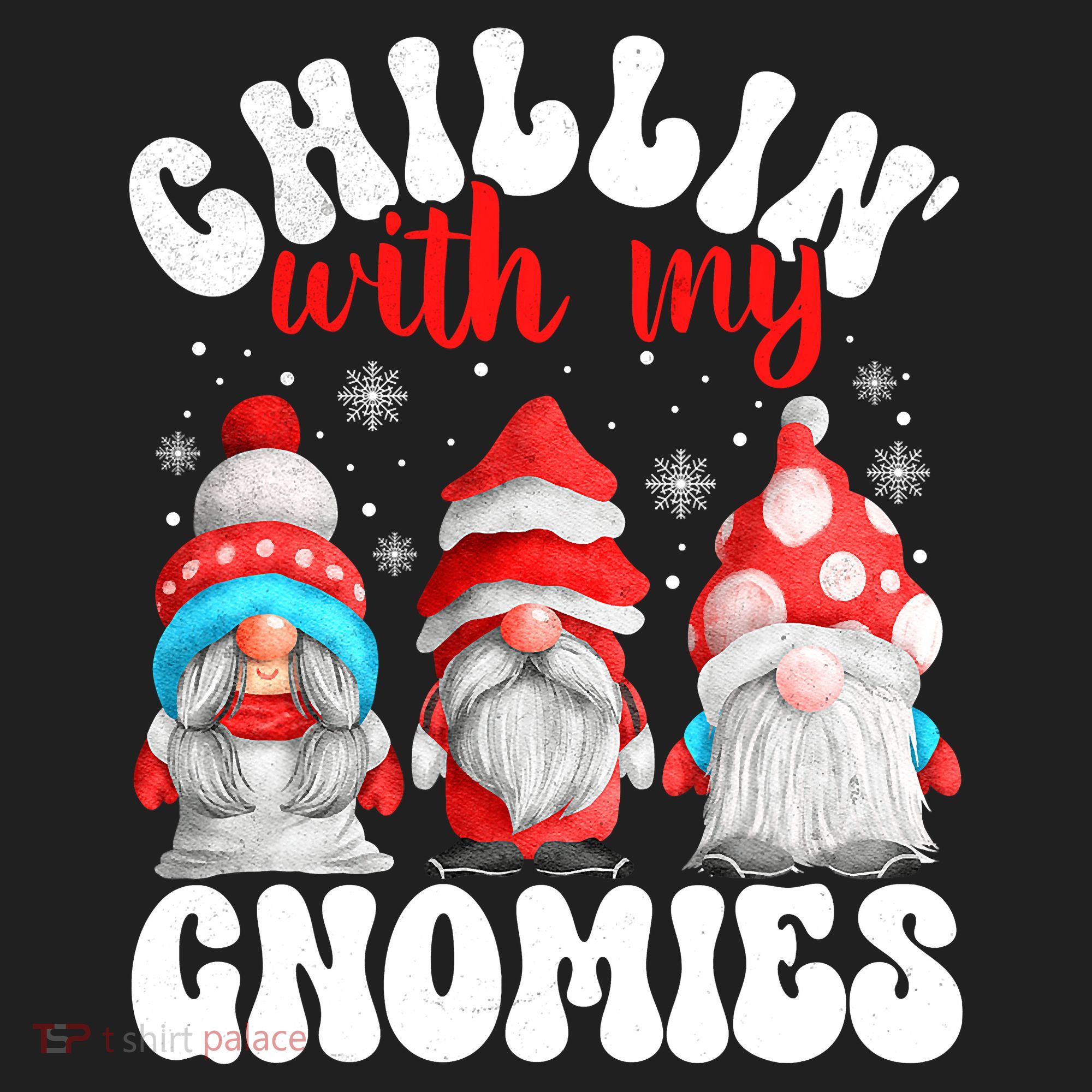Chillin With My Gnomies Christmas Cute Gnomes Ugly Sweater Women's Sweatshirt