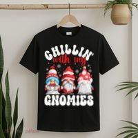 Chillin With My Gnomies Christmas Cute Gnomes Ugly Sweater T-Shirt thumb 2