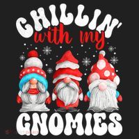 Chillin With My Gnomies Christmas Cute Gnomes Ugly Sweater Beanie thumb 2
