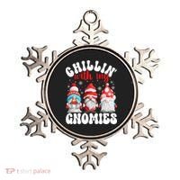 Chillin With My Gnomies Christmas Cute Gnomes Ugly Sweater Ornament thumb 0