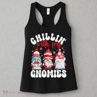 Chillin With My Gnomies Christmas Cute Gnomes Ugly Sweater Women's Tank Top thumb 3