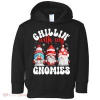 Chillin With My Gnomies Christmas Cute Gnomes Ugly Sweater Toddler Hoodie thumb 0