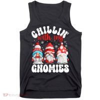 Chillin With My Gnomies Christmas Cute Gnomes Ugly Sweater Tank Top thumb 0