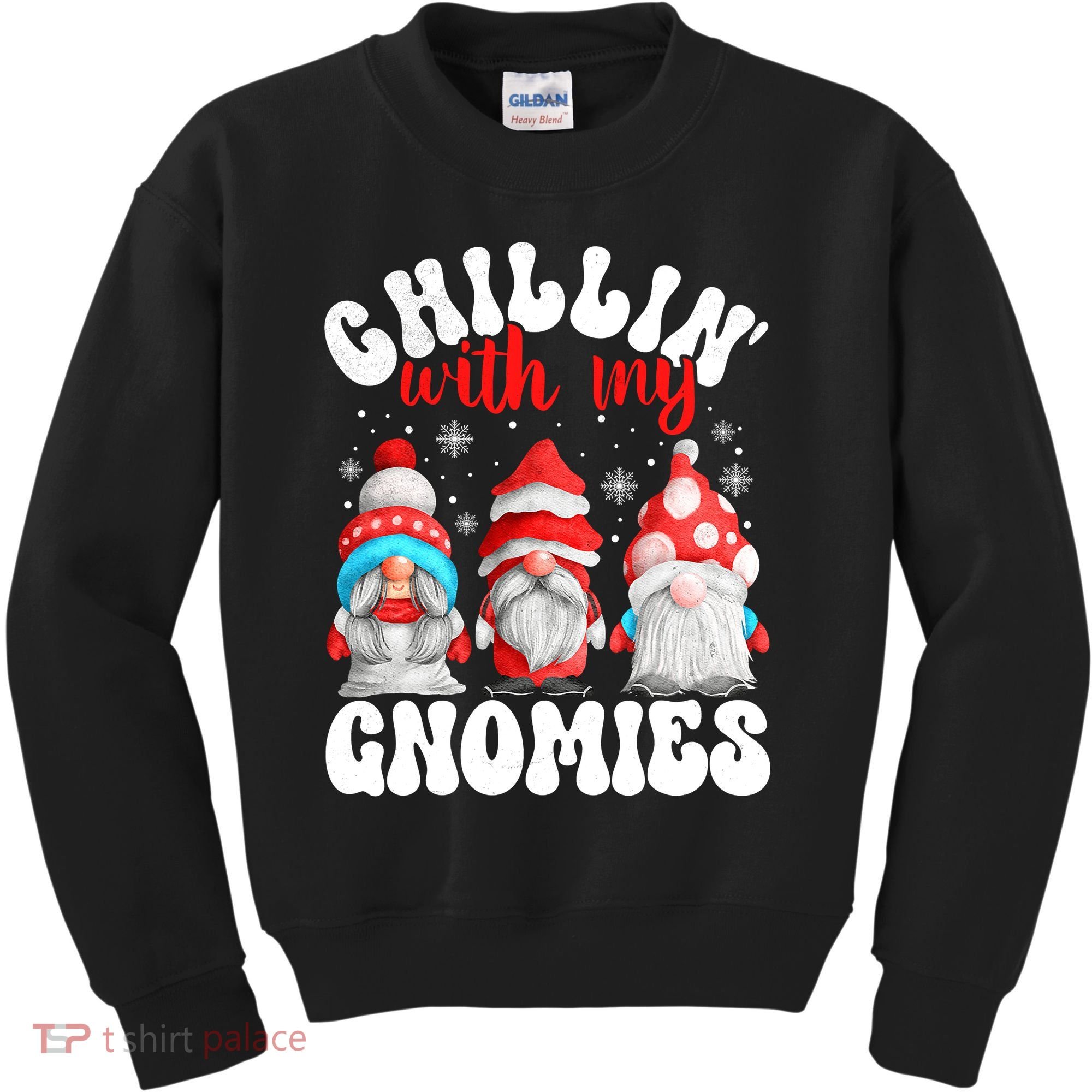 Chillin With My Gnomies Christmas Cute Gnomes Ugly Sweater Kids Sweatshirt