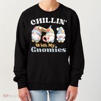Chillin With My Gnomies Beach Gnomes With Shells Gift Women's Sweatshirt thumb 0