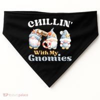 Chillin With My Gnomies Beach Gnomes With Shells Gift USA-Made Doggie Bandana thumb 0