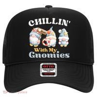 Chillin With My Gnomies Beach Gnomes With Shells Gift Hat thumb 0