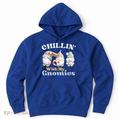 Chillin With My Gnomies Beach Gnomes With Shells Gift Hoodie