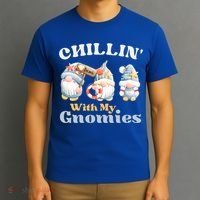 Chillin With My Gnomies Beach Gnomes With Shells Gift T-Shirt thumb 3