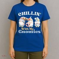 Chillin With My Gnomies Beach Gnomes With Shells Gift T-Shirt thumb 4