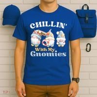 Chillin With My Gnomies Beach Gnomes With Shells Gift T-Shirt thumb 6