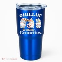 Chillin With My Gnomies Beach Gnomes With Shells Gift Tumbler thumb 0