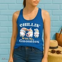 Chillin With My Gnomies Beach Gnomes With Shells Gift Women's Tank Top thumb 2