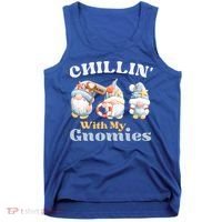 Chillin With My Gnomies Beach Gnomes With Shells Gift Tank Top thumb 0