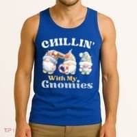 Chillin With My Gnomies Beach Gnomes With Shells Gift Tank Top thumb 3