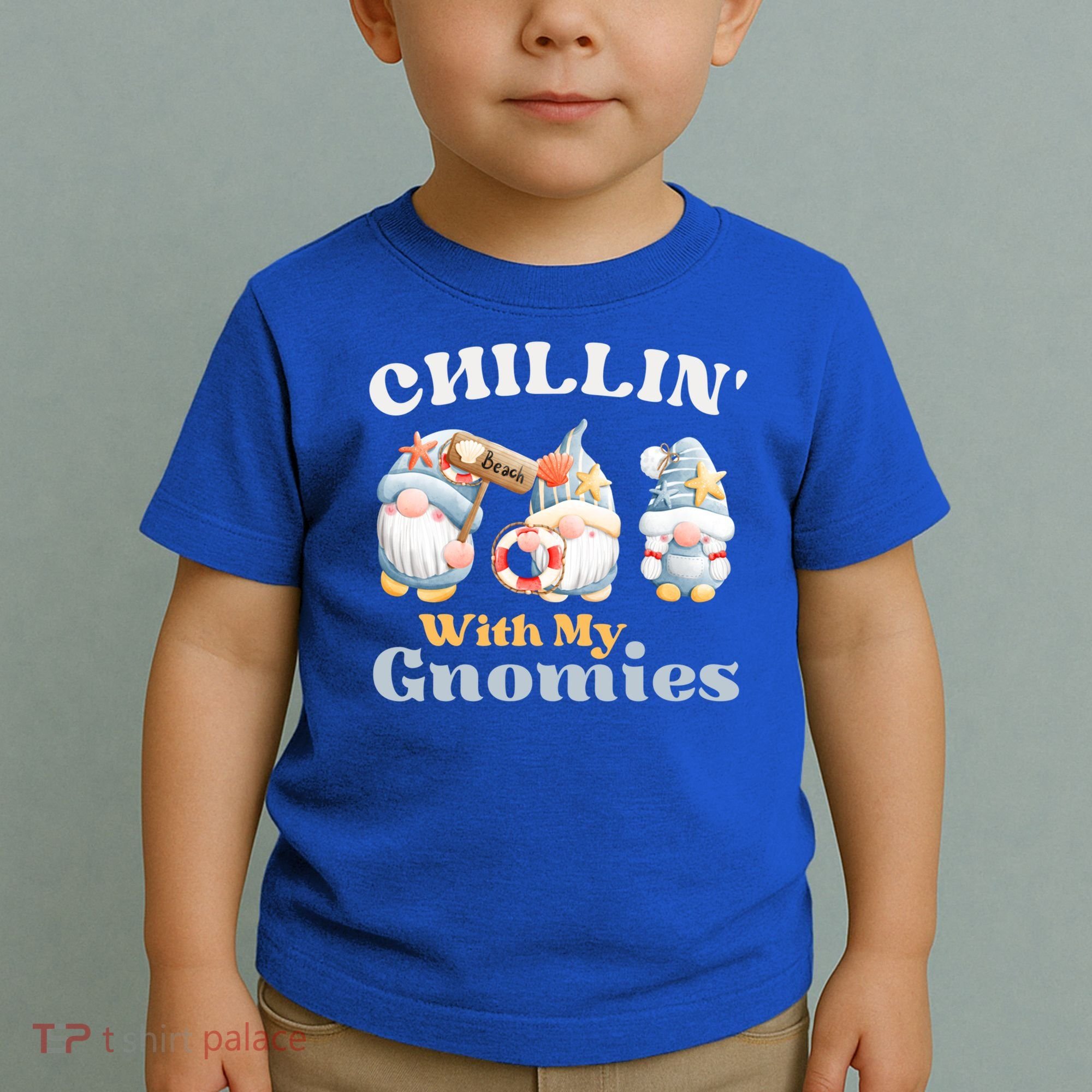 Chillin With My Gnomies Beach Gnomes With Shells Gift Toddler T-Shirt