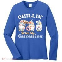 Chillin With My Gnomies Beach Gnomes With Shells Gift Women's Long Sleeve Shirt thumb 0