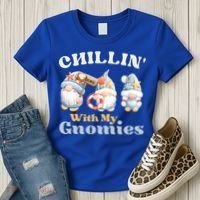 Chillin With My Gnomies Beach Gnomes With Shells Gift Women's T-Shirt thumb 3