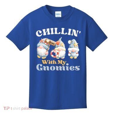Chillin With My Gnomies Beach Gnomes With Shells Gift Kids T-Shirt