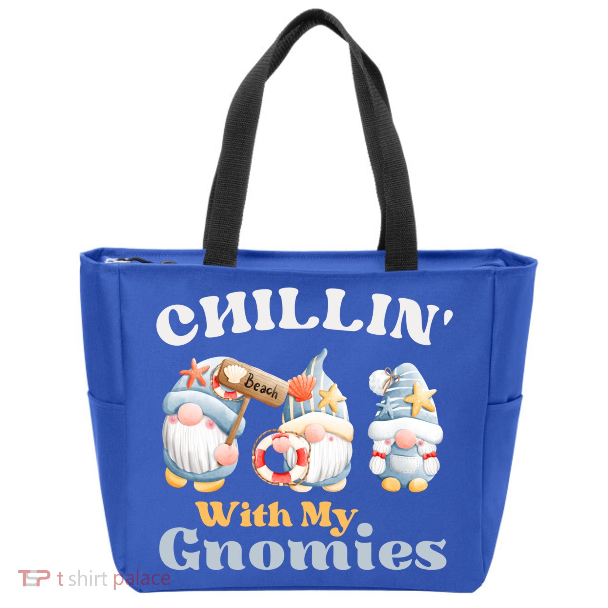 Chillin With My Gnomies Beach Gnomes With Shells Gift Tote Bag